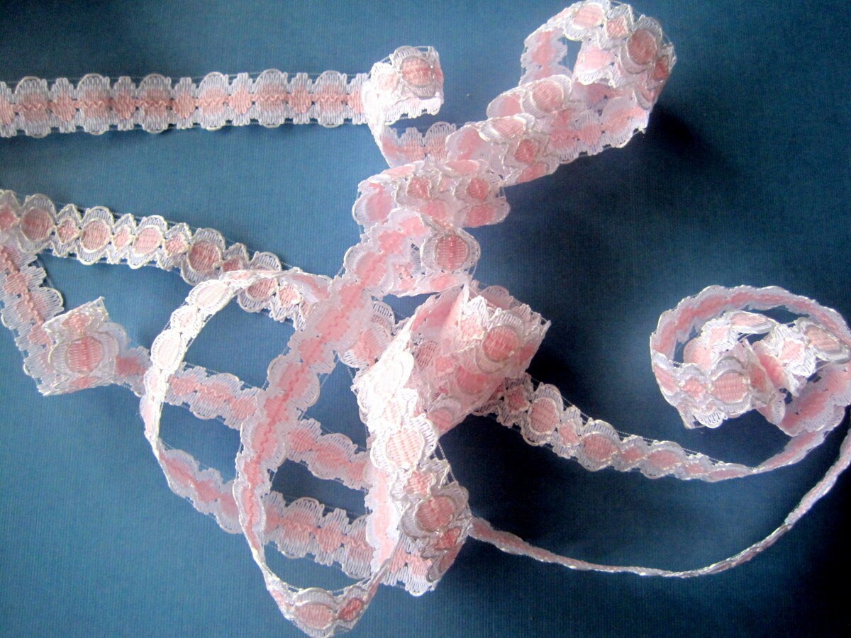 Cute Baby Ribbon Trim White / Pink 5/8 inch wide For Home Etsy