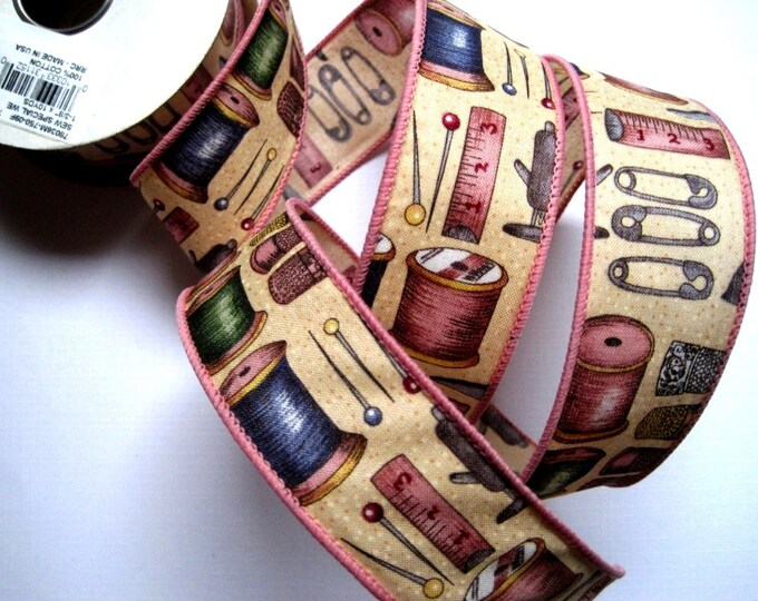 Sewing Notions Cotton Wired Ribbon Trim Multi / Pink / Etsy