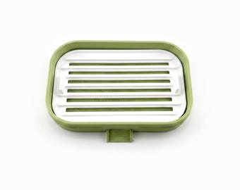 Saboneteira com drenagem automática | Suporte em formato de lata com bico de drenagem, acessório minimalista para banheiro