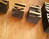 Antique printing block letters , letterpress letters , wood letter press blocks