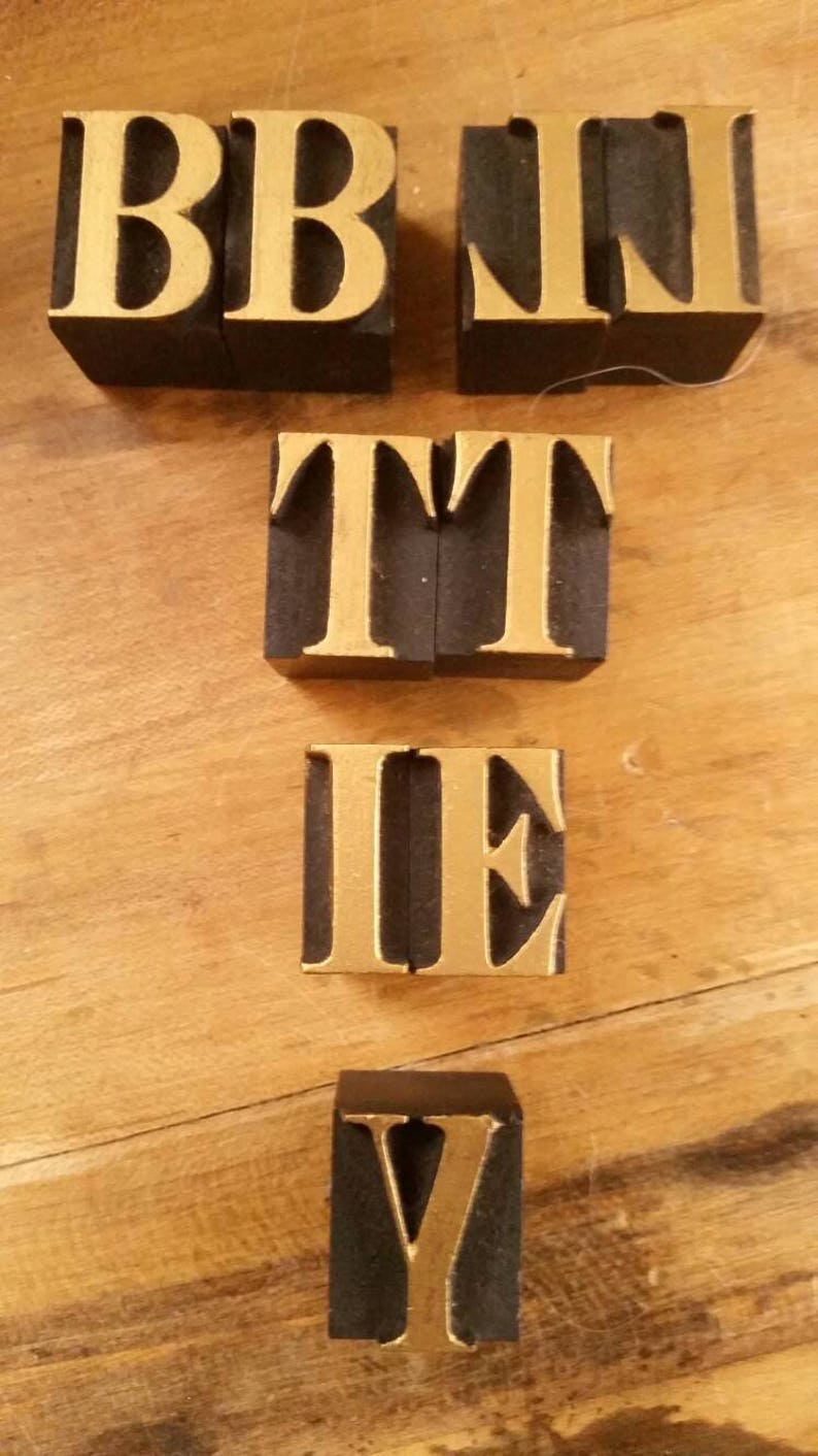 Antique Printing Block Letters Letterpress Letters Wood Etsy