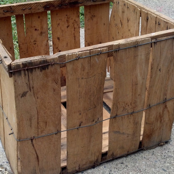 Vintage wood  produce box