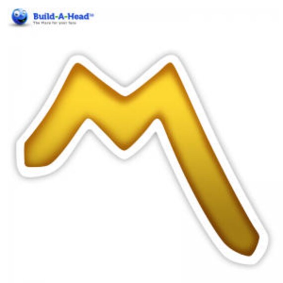 12 Inch M Emoji Cutouts on a stick Make Your Own Today Etsy