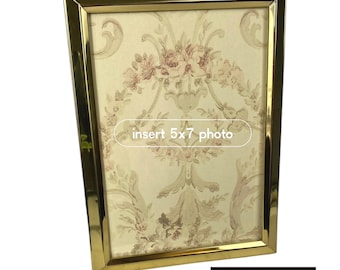 Vintage Gold Picture Frame –  Brass Tone 5x7 Frame – 1 Style - available