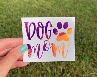 HOLOGRAPHIC Dog Mom Decal Car Decal Truck Decal Cooler Decal Cup Decal Yeti Decal