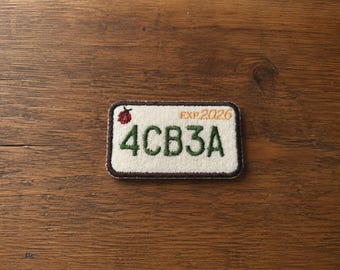 Noah Kahan Concert Strijkpatch – Mini 4CB3A Nummerplaatpatch – Fan-geïnspireerd Tour Outfit Accessoire