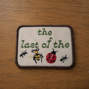 The Last of the Bugs Embroidered Patch, Bee Ladybug Ant, Noah Kahan Concert Jacket Iron-On