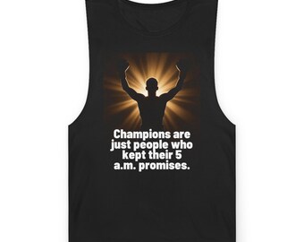 Camiseta sin mangas Box Champion / Camiseta motivacional para entrenamiento físico / Algodón