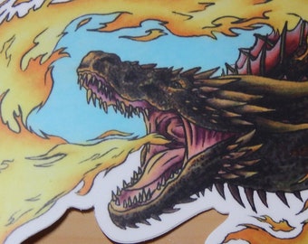 Fire Dragon Sticker