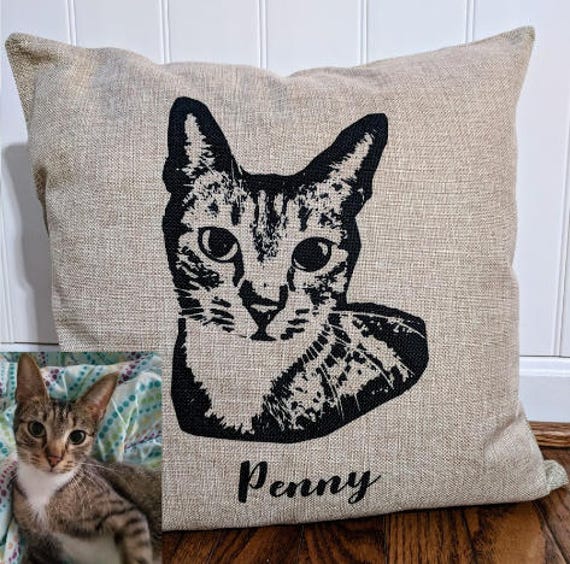 Custom Pet Pillow Cat Photo Pet Pillow Customized Pillow Etsy