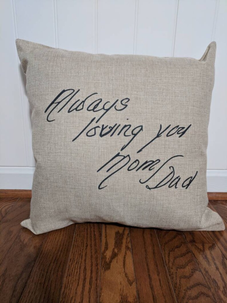 Handwriting Pillow Memory Pillow Custom Handwriting Pillow Etsy