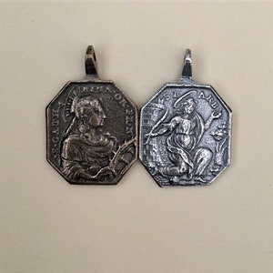 St. Catherine of Alexandria & St. Barbara Catholic Medal