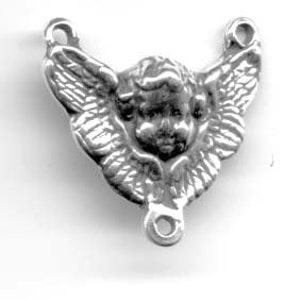 Cherub Angel Rosary Centerpiece Supply Part Center Medal