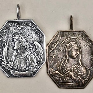 Archangel Gabriel and Our Lady Catholic Medal