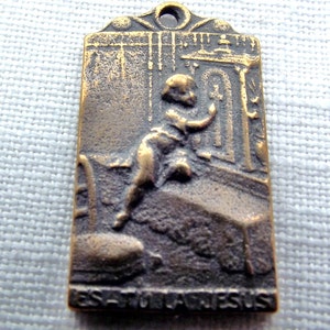 Bronze Jesus Are You There, Medal St. Therese of Liseux