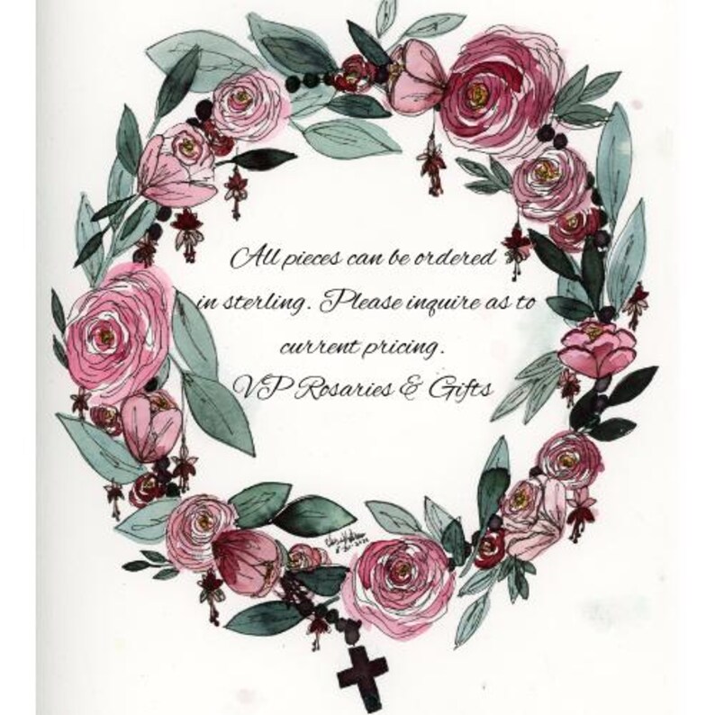 Bevestigingsmedaille St. Theresia van Lisieux van de kleine bloem katholieke rozenkrans afbeelding 2