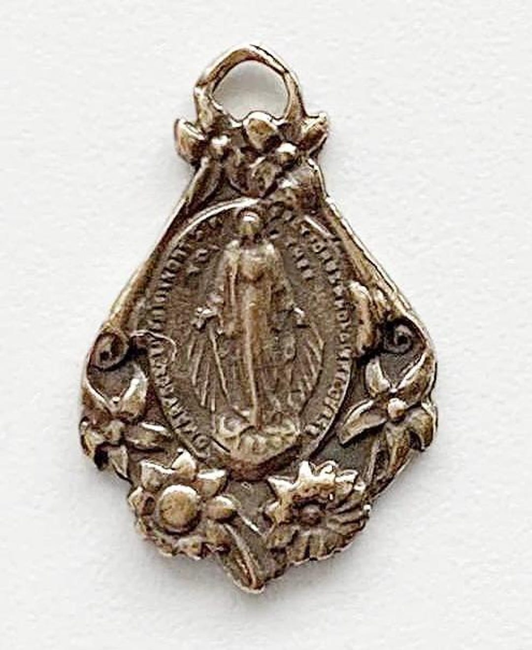 Miraculous Medal Catholic Necklace Earrings Jewelry Our Lady Grace ...