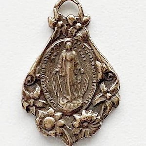 Miraculous Medal Catholic Necklace Earrings Jewelry Our Lady Grace Virgin Mary