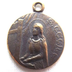 Bronze St. Saint Cecilia Medal Virgin Martyr VP632