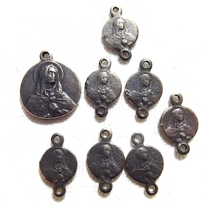 Our Lady of Sorrows Medal Set Sorrowful Mother Mater Dolorosa Catholic Rosary Supply Part