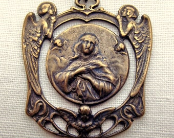 Bronze Mary Queen of Angels Medal