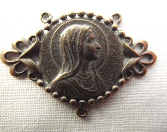 Conjunto de medallas de centro de mesa del Rosario de la Santísima Virgen Madre María de Nuestra Señora Rosa Mística