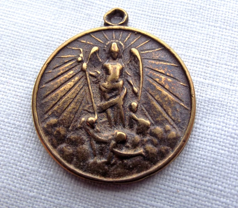 Bronze St. Michael the Archangel Medal VP618 Etsy Bronze St. Michael the Archangel Medal VP618 Etsy