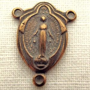 Miraculous Medal Rosary Centerpiece Center Parts Findings Supplies VP742