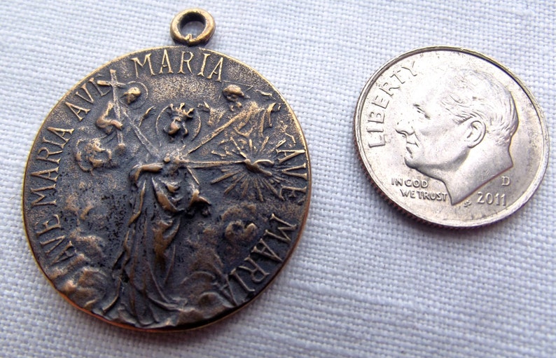 Bronze 3 Hail Mary Devotion Medal or 3 Privileges of Mary - Etsy