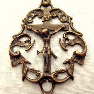 Rosary Crucifix Pendant Crucifixion  Part Necklace Catholic Gift