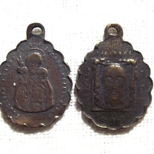 Veiled Holy Face of Jesus Medal with St. Saint Joseph Catholic Rosary Supply Part VP556