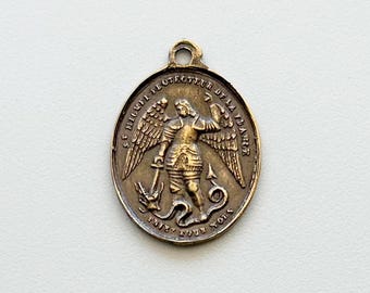 St. Michael der Erzengel Medaille Engel Saint Konfirmation Rosenkranz Schmuck