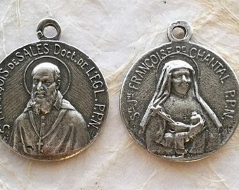 Saint St. Francis De Sales and St. Francis De Chantal Medal Catholic Rosary Supply Part VP610