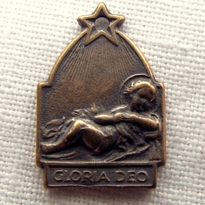 Médaille Gloria Deo de l&#39;Enfant Jésus en bronze VP555