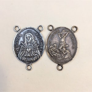 Bronze Seven Sorrows Rosary Center Centerpiece VP1488