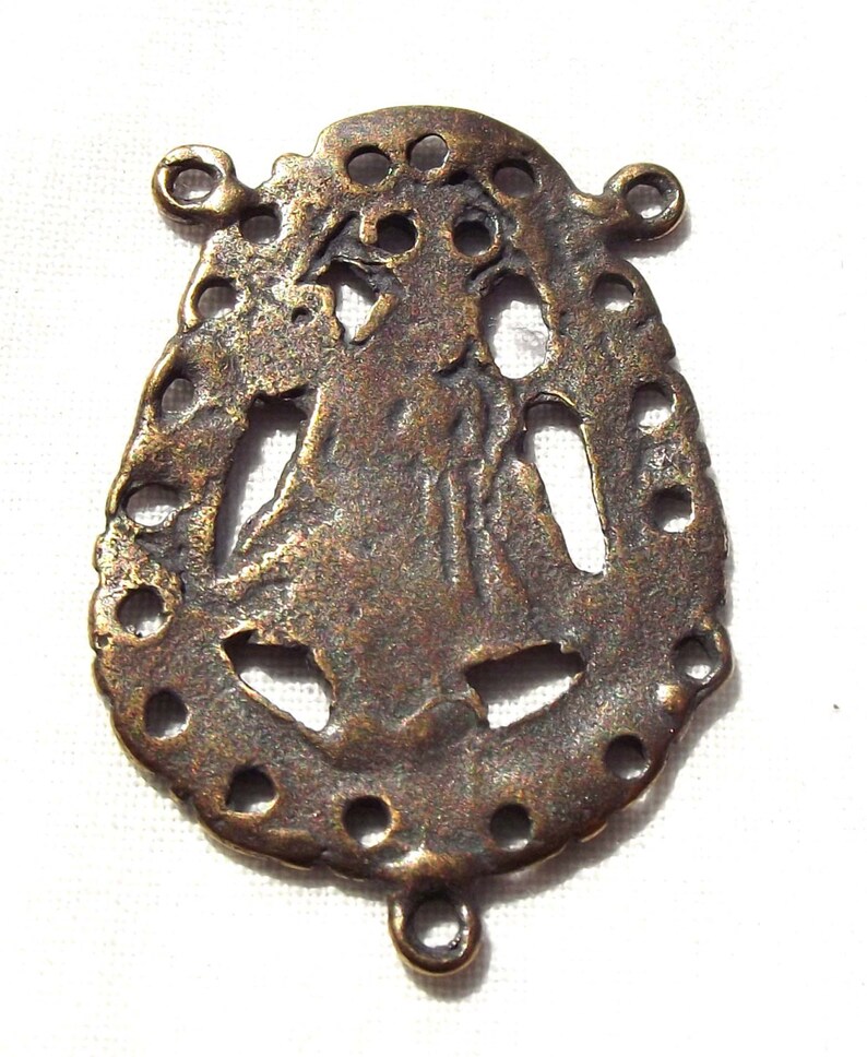 Bronze Latin American Our Lady Mt. Mount Carmel Rosary Center Etsy