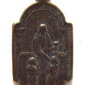 Pierwsza Komunia Święta Katolicki Medal Różaniec Materiały Części Części Fałszywy Vintage Antyczny VP031