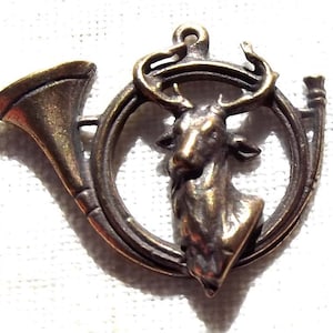 St. Hubert Hunter Hunting Stag with Horn Medal Conversion Catholic VP1262