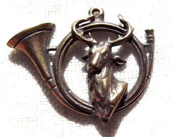 St. Hubert Hunter Hunting Stag with Horn Medal Conversion Catholic Patron Saint Conversion