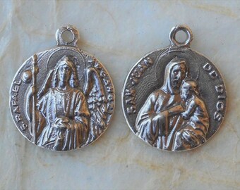 Collier chapelet médaille catholique Saint-Raphaël Archange Ange