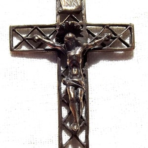 Crucifix with Open Latticework and Halo Rosary Supply Part