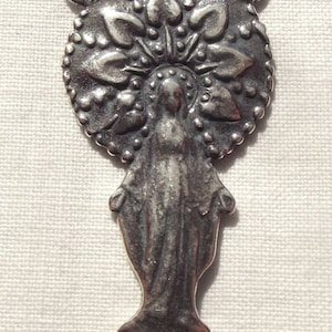 Sterling Blessed Virgin Mary Centerpiece 1 1/2&quot;