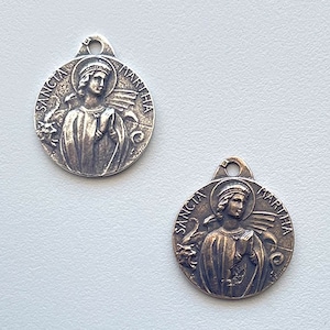St Saint Martha and Dragon Catholic Medal