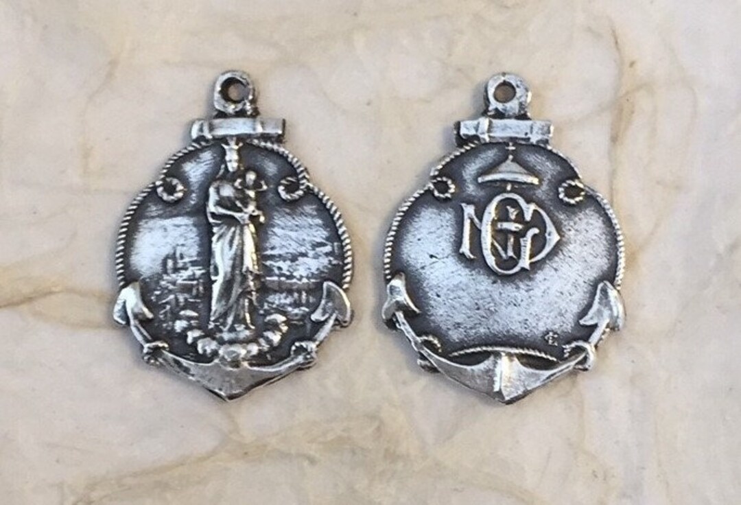Our Lady of the Guard/ Notre Dame De La Garde Medal Mother Virgin Mary ...