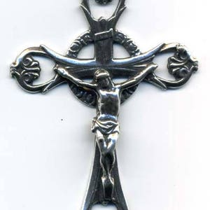 Crucifix 2&quot; Catholic Rosary Confirmation Necklace Gift