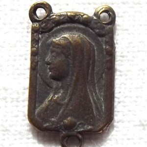 Blessed Virgin Mary, Our Lady of Lourdes, Rosary Centerpiece Center Findings VP252
