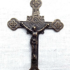 Large Crucifix with many Crosses Rosary Supply Findings Parts