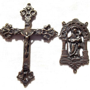 Rosary Set with Saint Joseph and French Victorian Crucifix VP924/372