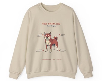 Shiba Inu Sweatshirt, Funny Shiba Mom Gift, Vintage Field Guide Crewneck, Dog Lover Gift, Shiba Inu Specimen Sweatshirt