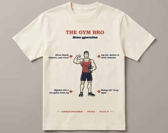 Gym Bro Shirt, Funny Workout Gift, Vintage Field Guide Tee, Gym Lover Gift for Him, Leg Day Rarely Observed Specimen Tee